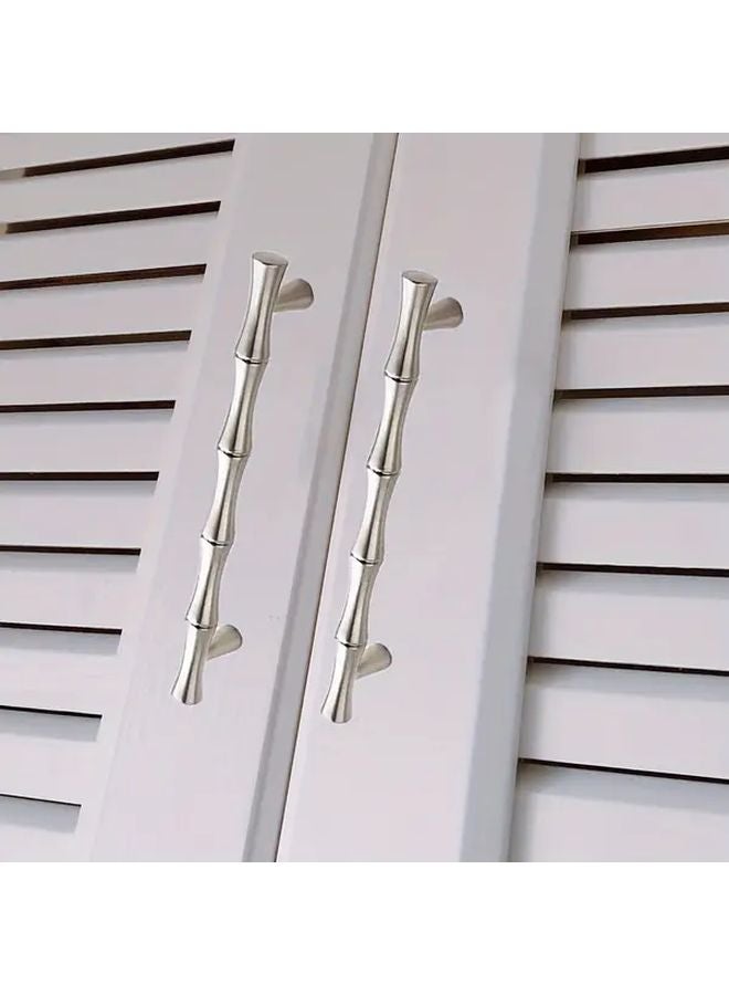 Brushed Nickel Cabinet Handles 96mm Pitch 3 Pack Solid Zinc Alloy Drawer Pulls - Image 3